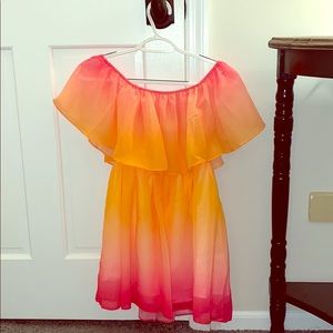 Sunset off the shoulder dress